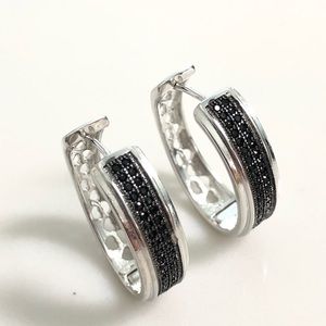 18k White Gold Filled Hoop Earrings